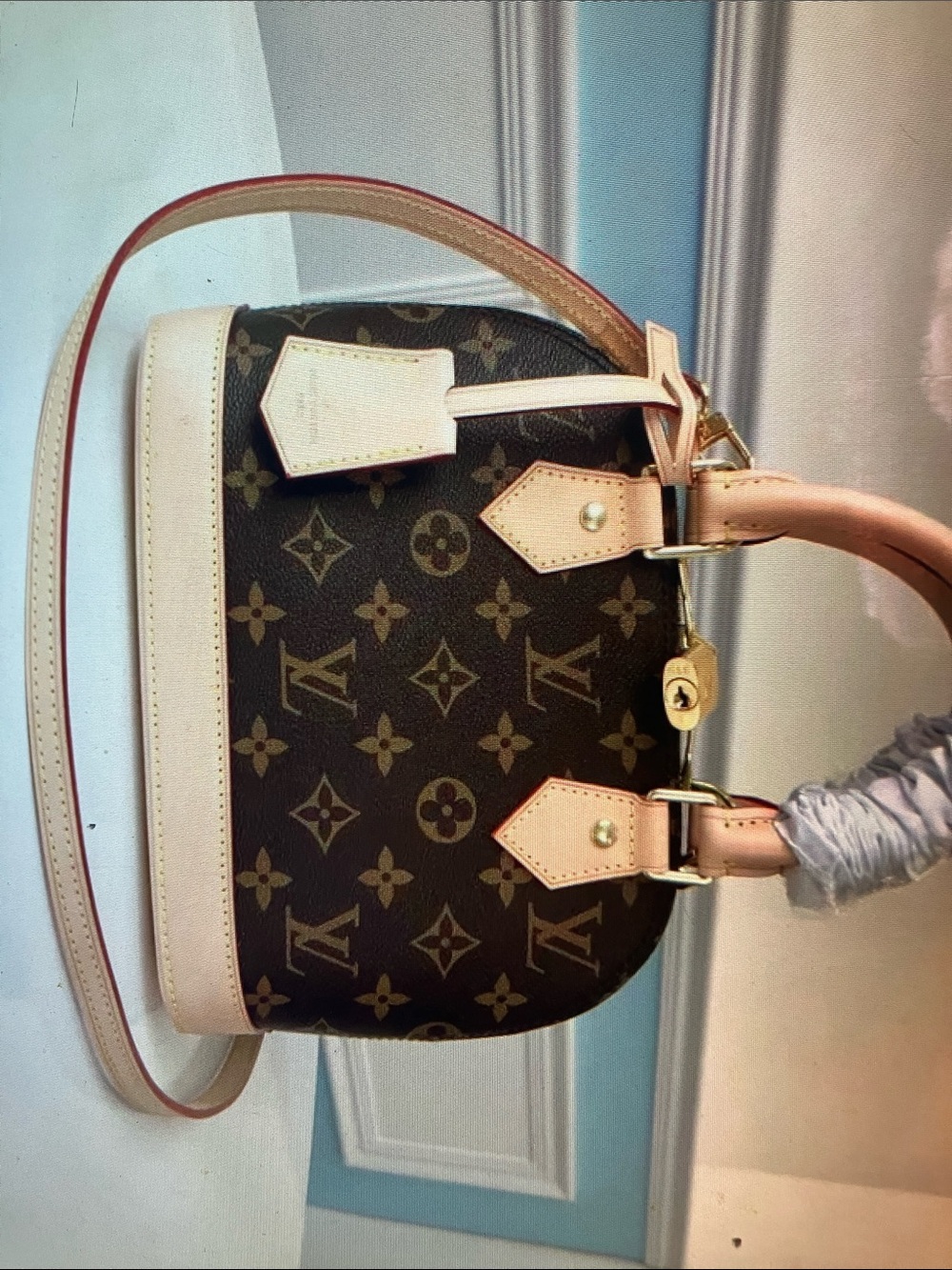 Brown Monogram Satchels with Natural Leather Trim